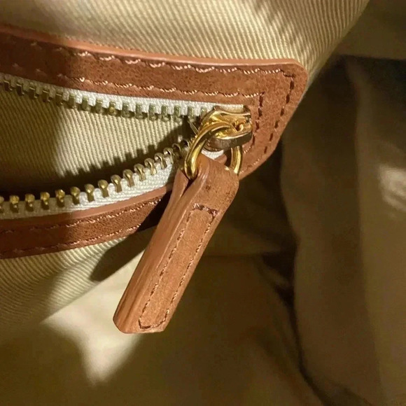 Rachel Zoe brown distressed leather satchel handbag - Picture 14 of 16